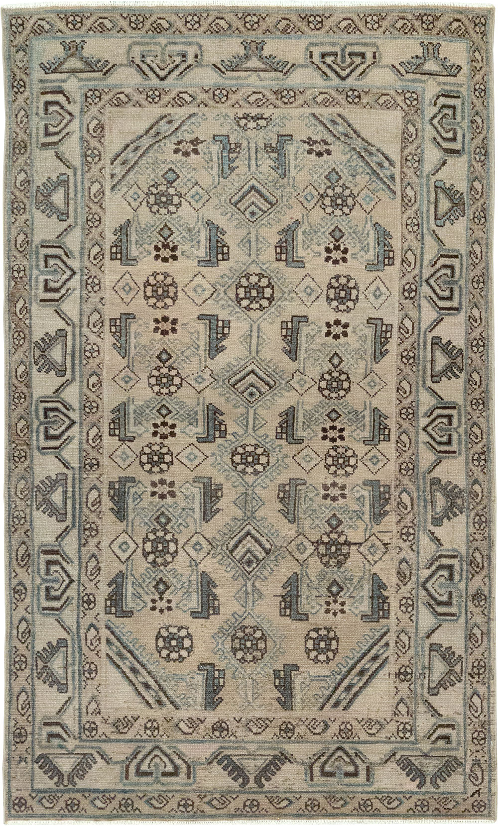 Vintage Persian Malayer Throw Rug (Pair: 1 of 2), No.32061 - Gss
