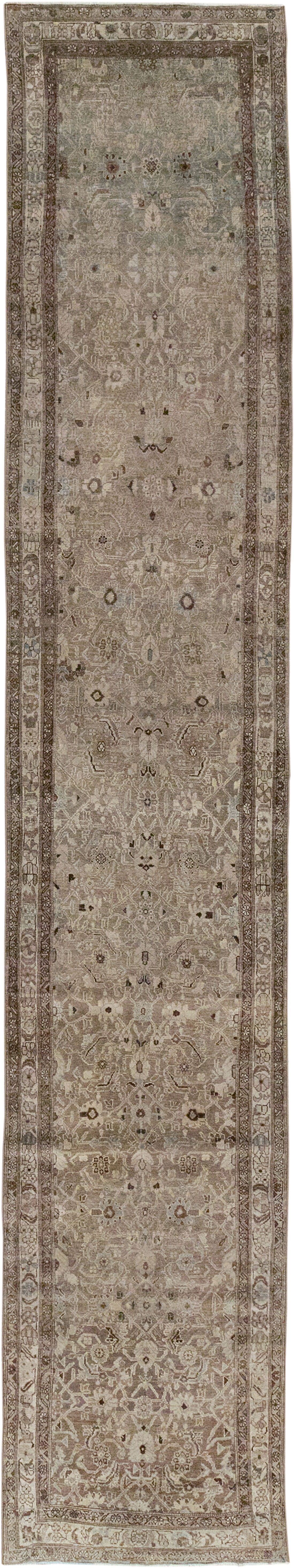 Antique Persian Malayer Long Runner, No.32064 - Gss