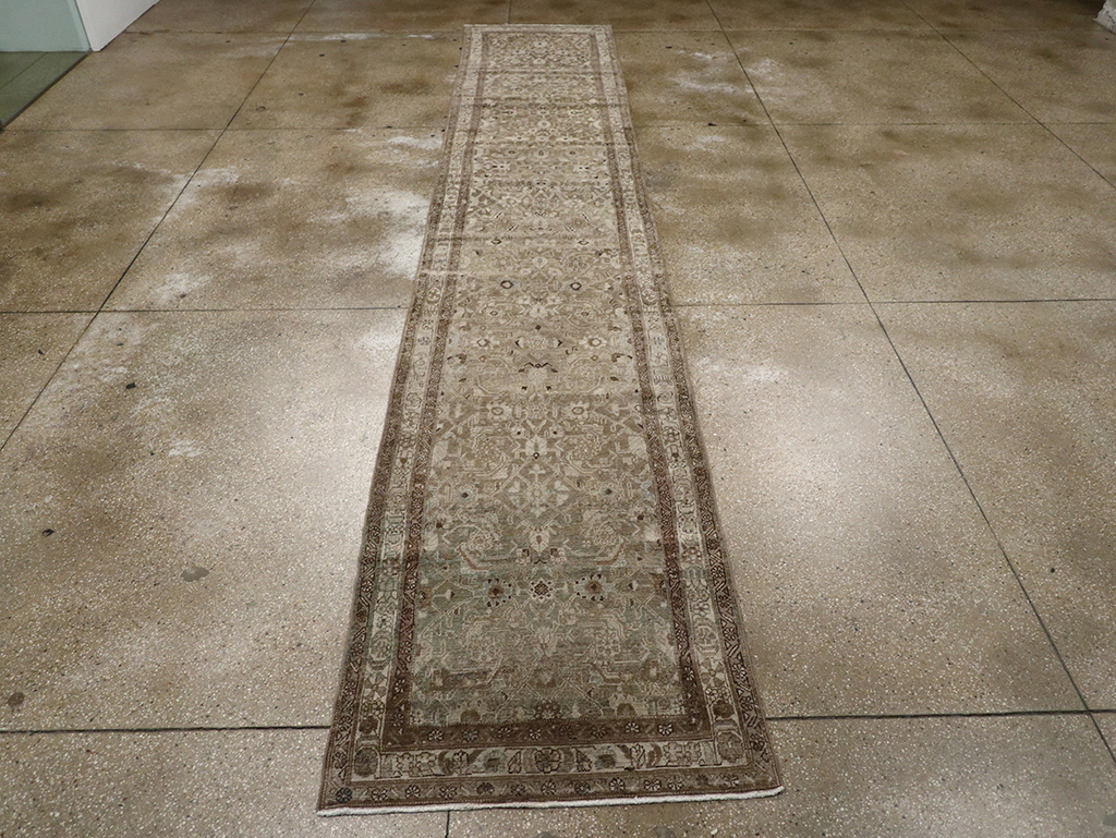 Antique Persian Malayer Long Runner, No.32064 - Gss