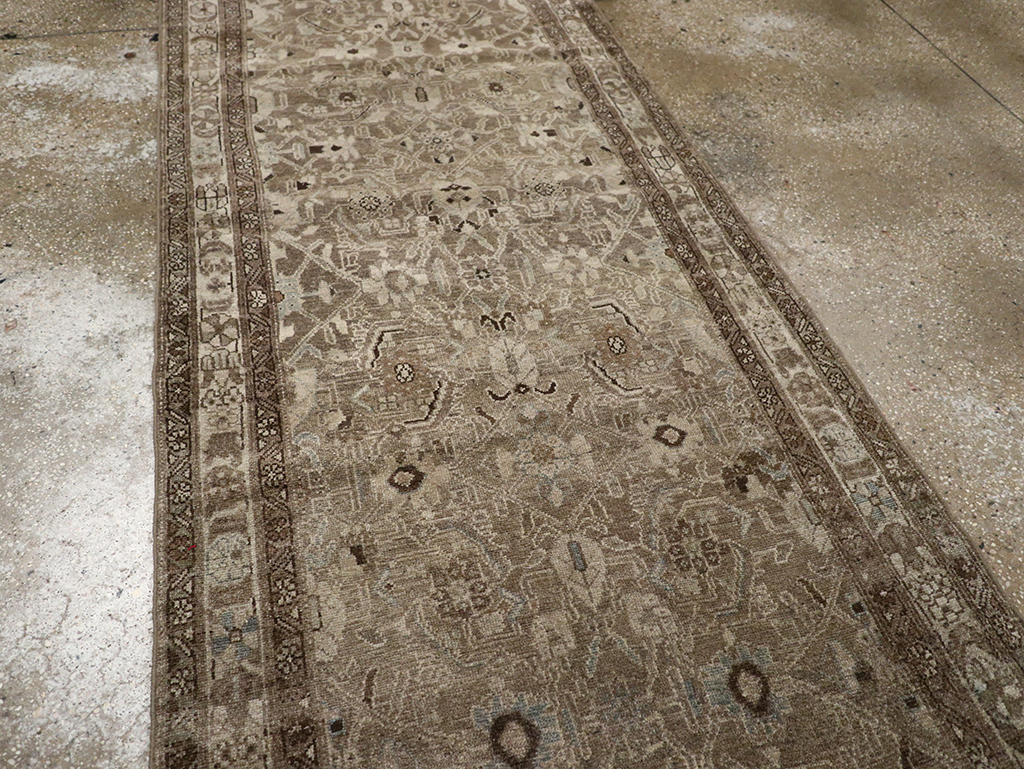 Antique Persian Malayer Long Runner, No.32064 - Gss