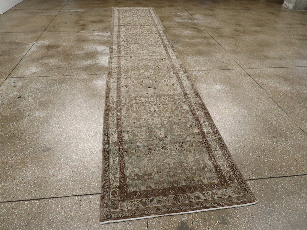 Antique Persian Malayer Long Runner, No.32064 - Gss