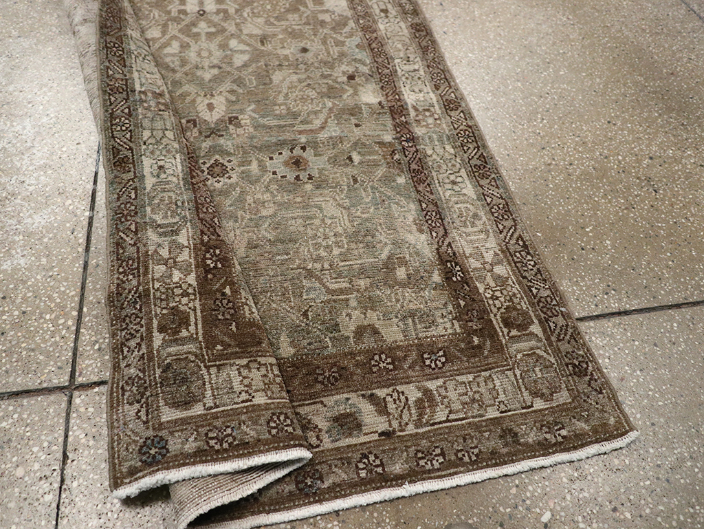 Antique Persian Malayer Long Runner, No.32064 - Gss