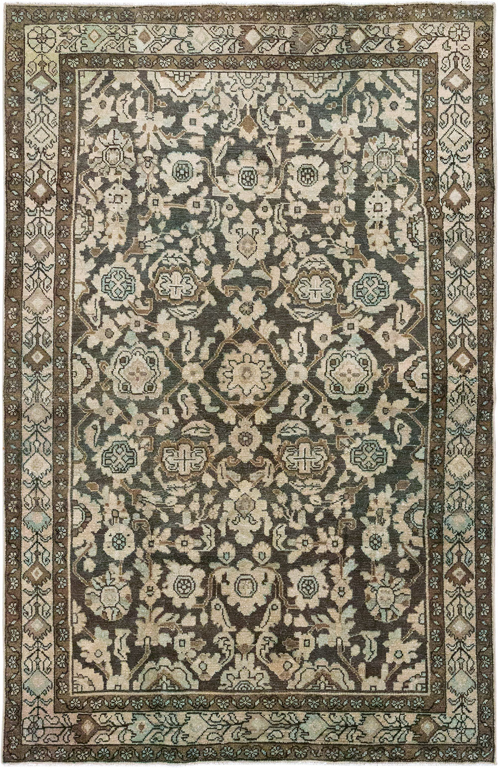 Vintage Persian Malayer Accent Rug, No.32069 - Gss