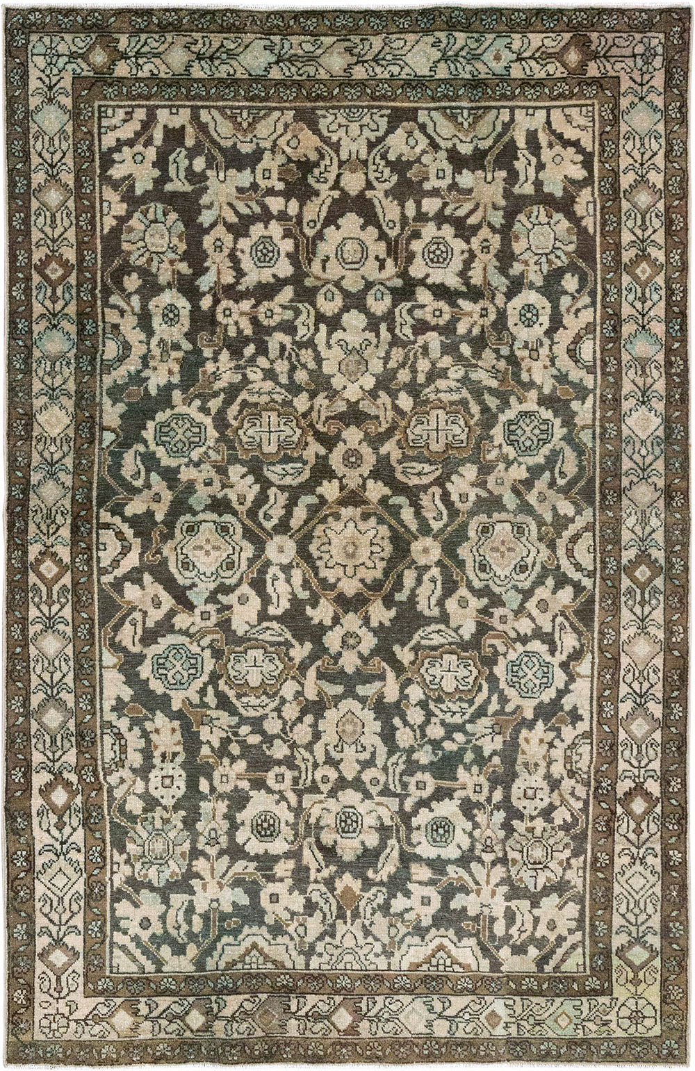 Vintage Persian Malayer Accent Rug, No.32069 - Gss