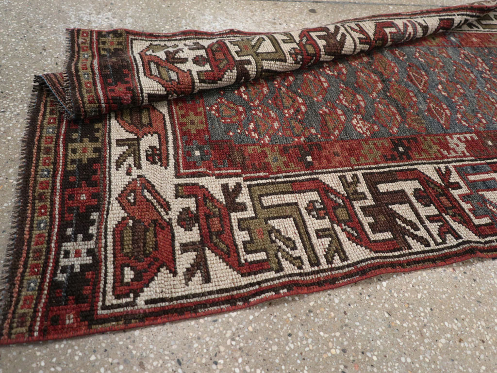Antique Persian Kurd Small Runner, No.32072 - Gss