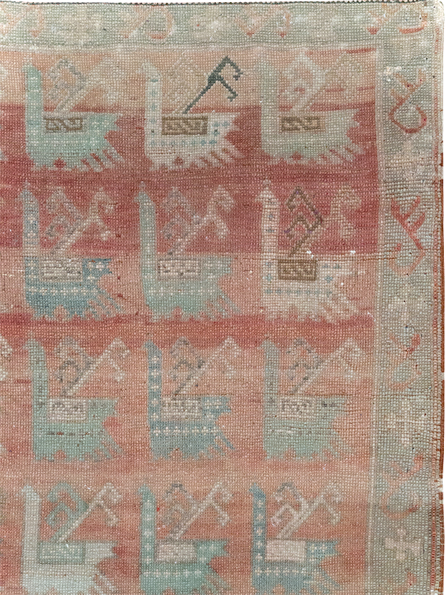Vintage Turkish Anatolian Throw Rug, No.32073 - Gss