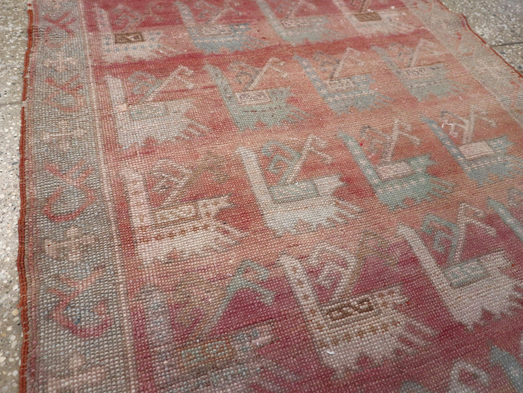 Vintage Turkish Anatolian Throw Rug, No.32073 - Gss