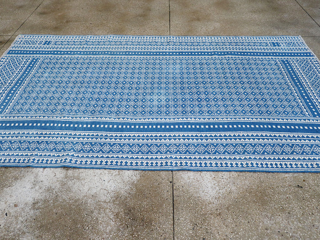 Vintage Persian Flatweave Kilim Accent Rug, No.32078 - Gss