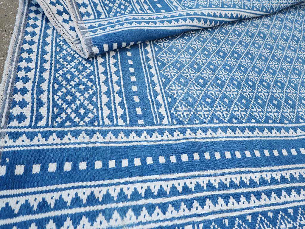 Vintage Persian Flatweave Kilim Accent Rug, No.32078 - Gss