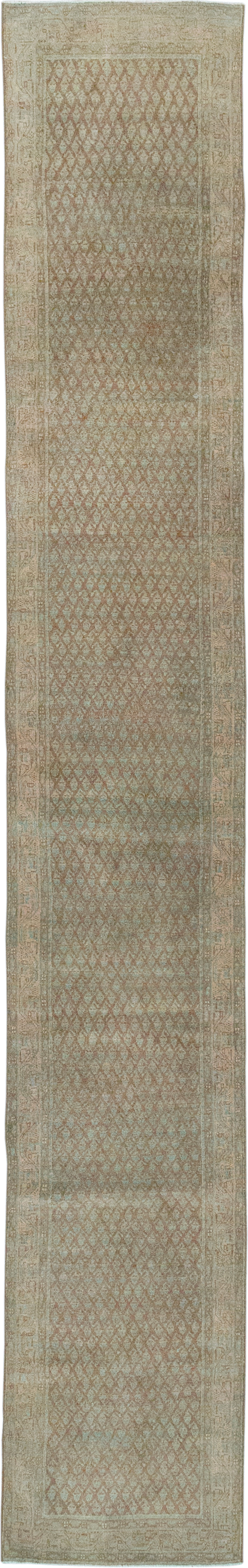 Antique Persian Mahal Long Runner, No.32080 - Gss