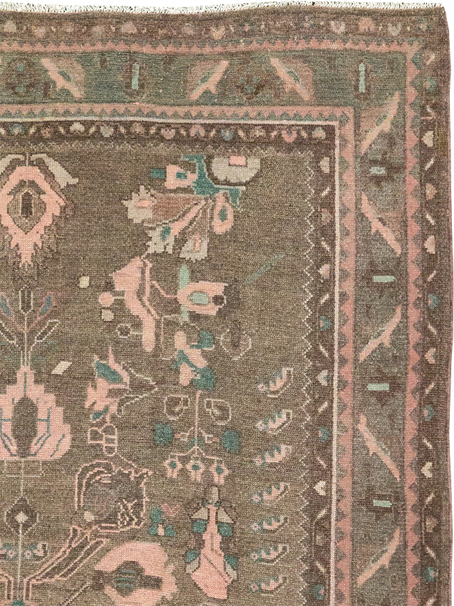 Vintage Persian Malayer Accent Rug, No.32081 - Gss
