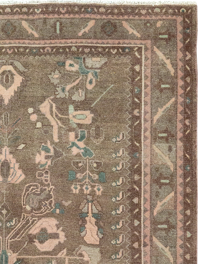 Vintage Persian Malayer Accent Rug, No.32081 - Gss