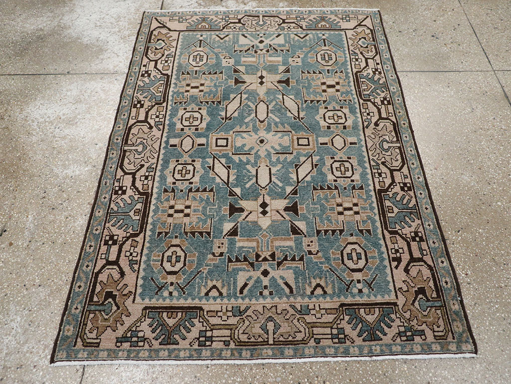 Vintage Persian Malayer Throw Rug, No.32083 - Gss