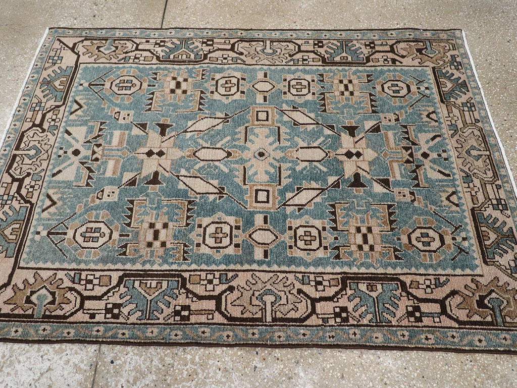 Vintage Persian Malayer Throw Rug, No.32083 - Gss