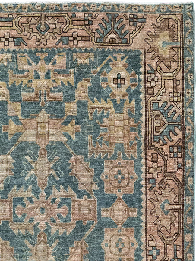 Vintage Persian Malayer Throw Rug, No.32084 - Gss