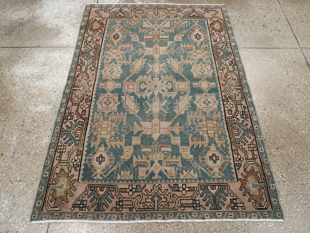 Vintage Persian Malayer Throw Rug, No.32084 - Gss