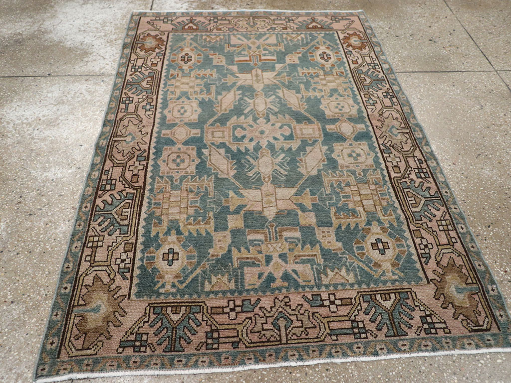 Vintage Persian Malayer Throw Rug, No.32084 - Gss