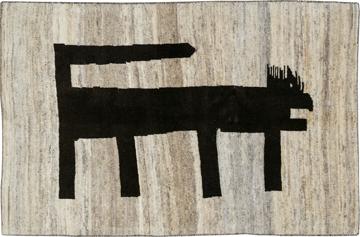 Modern Persian Gabbeh Pictorial Throw Rug (Pair: 1 of 2), No.32086 - Gss