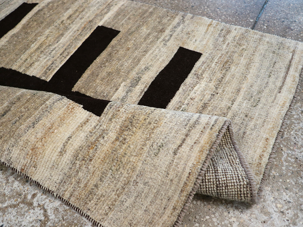 Modern Persian Gabbeh Pictorial Throw Rug (Pair: 1 of 2), No.32086 - Gss