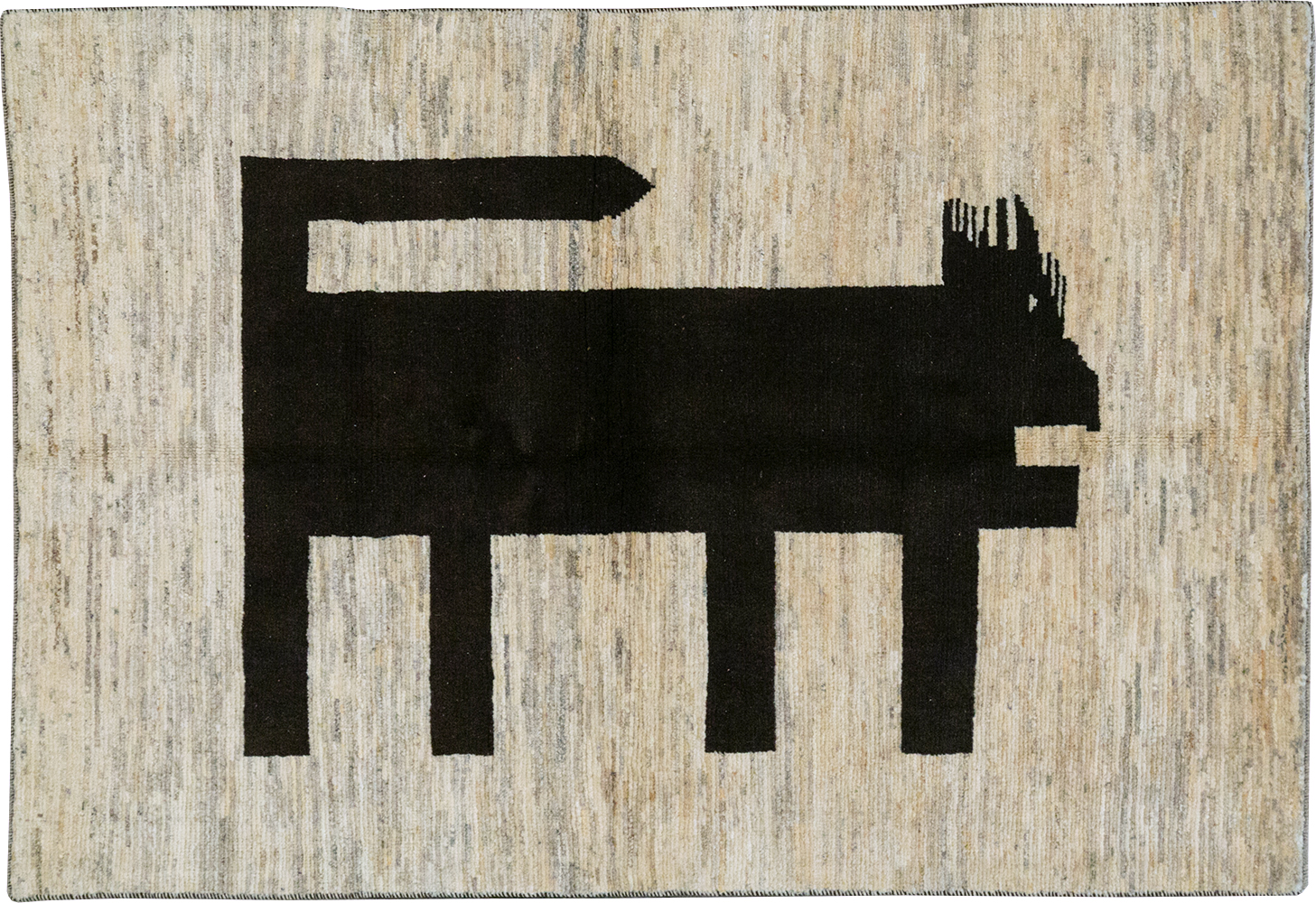 Modern Persian Gabbeh Pictorial Throw Rug (Pair: 2 of 2), No.32087 - Gss