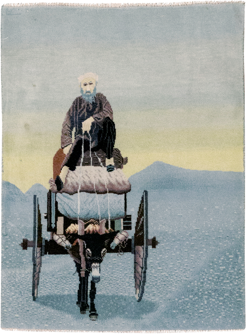 Modern Persian Tabriz Pictorial Throw Rug, No.32099 - Gss