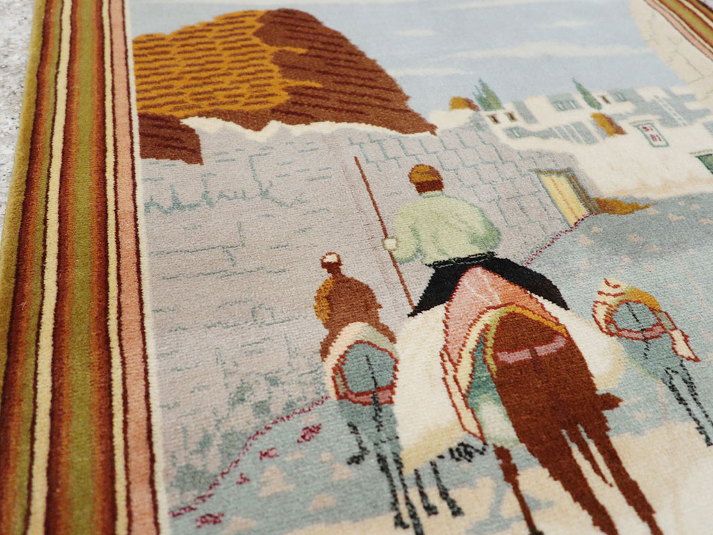 Vintage Persian Tabriz Pictorial Rug (Pair: 2 of 2), No.32100 - Gss