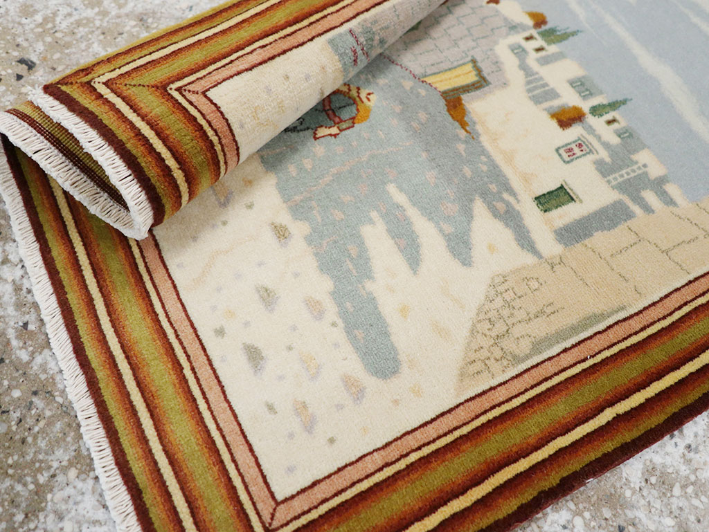 Vintage Persian Tabriz Pictorial Rug (Pair: 2 of 2), No.32100 - Gss