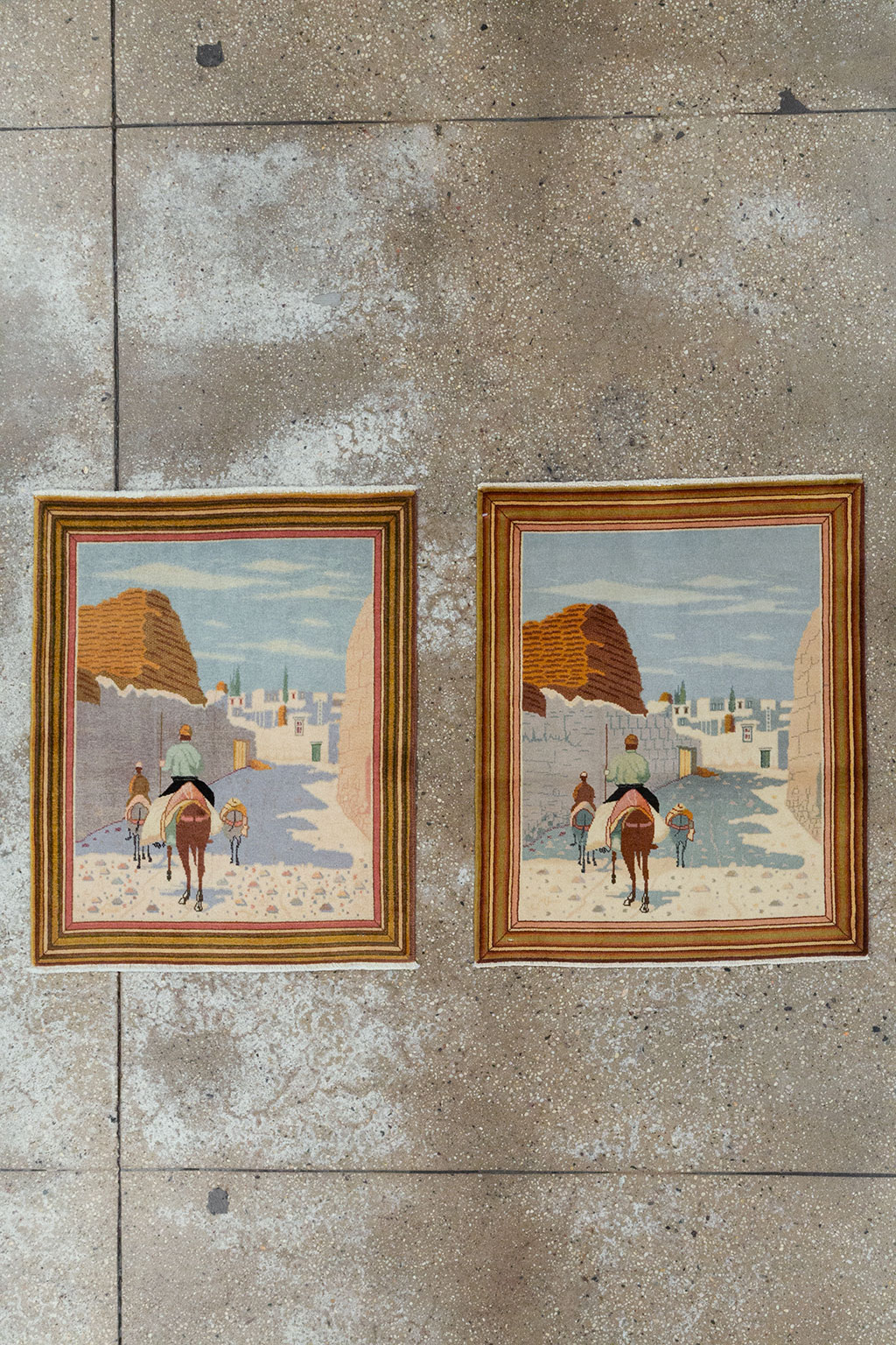 Vintage Persian Tabriz Pictorial Rug (Pair: 2 of 2), No.32100 - Gss