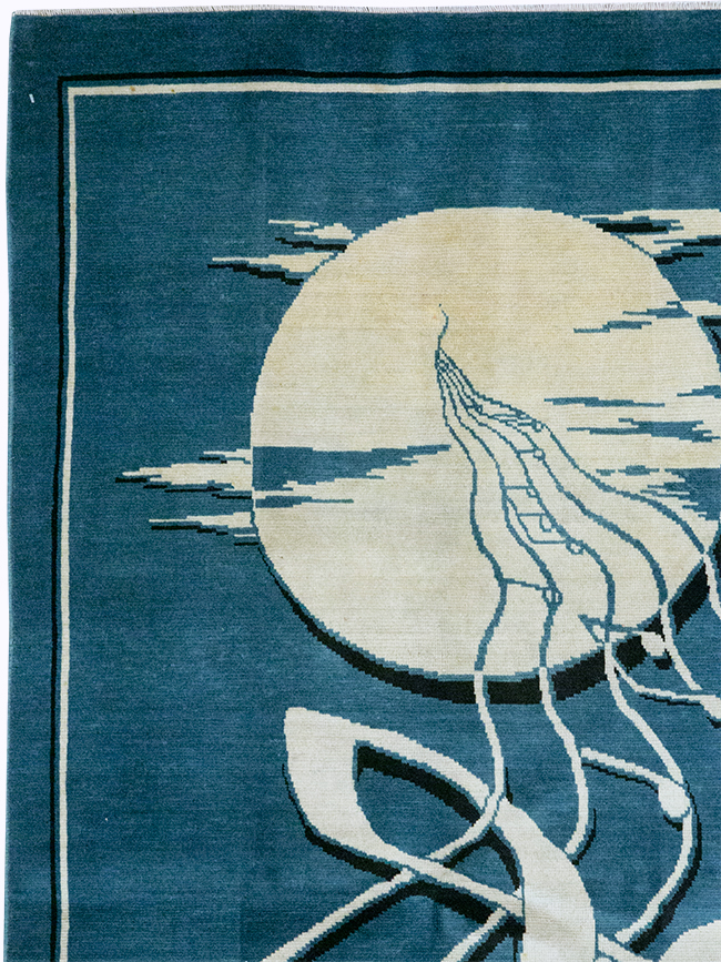 Vintage Persian Mashad Pictorial Rug, No.32101 - Gss