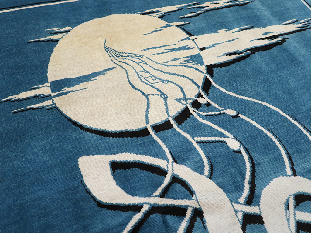 Vintage Persian Mashad Pictorial Rug, No.32101 - Gss