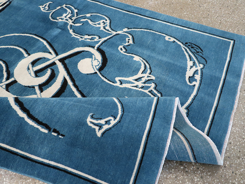 Vintage Persian Mashad Pictorial Rug, No.32101 - Gss