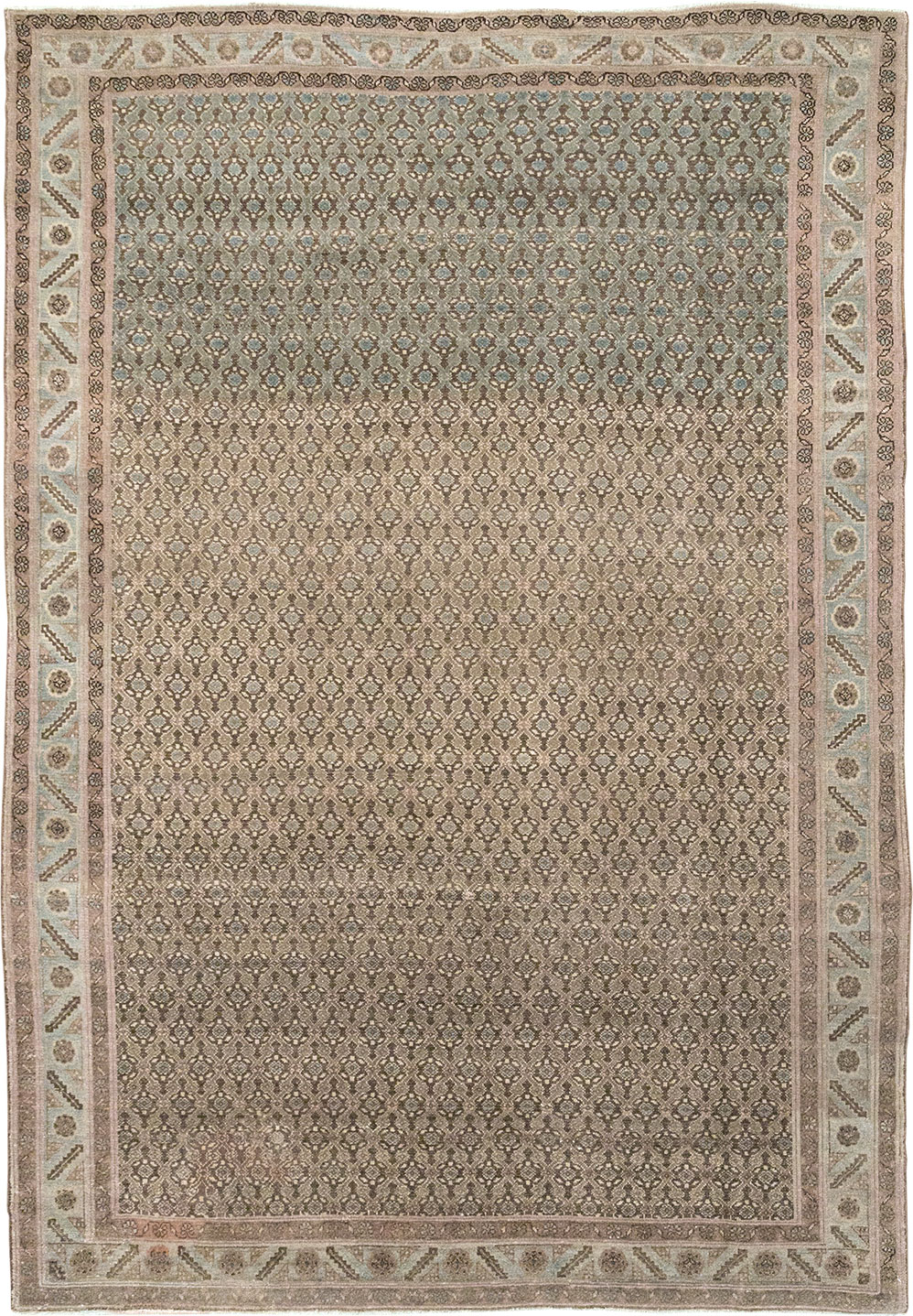 Vintage Persian Malayer Accent Rug, No.32104 - Gss