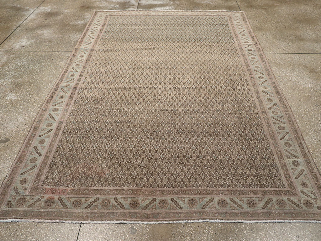 Vintage Persian Malayer Accent Rug, No.32104 - Gss