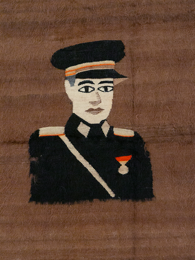 Vintage Turkish Mohair Pictorial Accent Rug, No.32105 - Gss