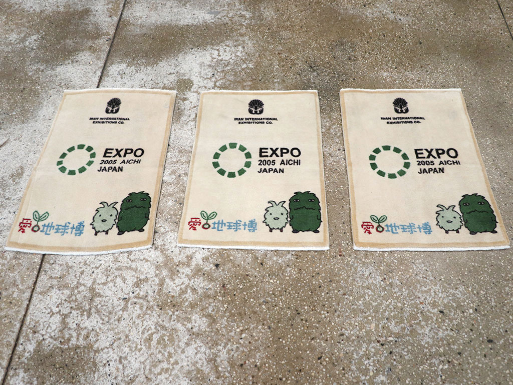 Modern Persian Sarouk Pictorial Throw Rug, No.32113 - Gss