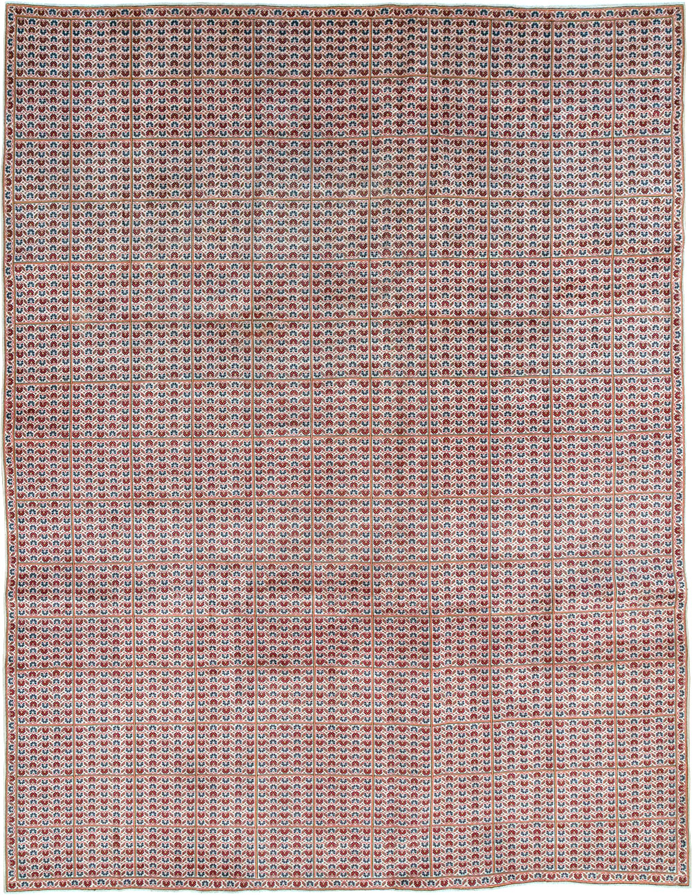Vintage Persian Kashan Room Size Carpet, No.32118 - Gss