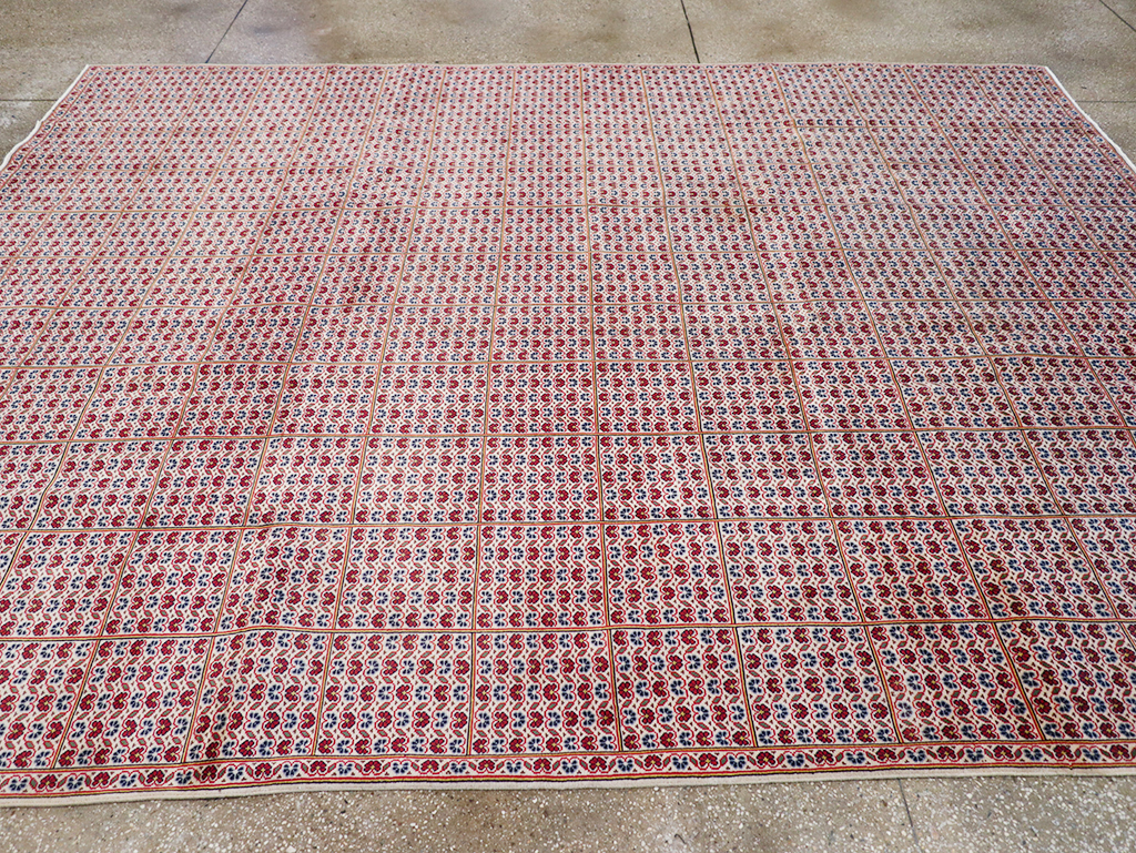 Vintage Persian Kashan Room Size Carpet, No.32118 - Gss