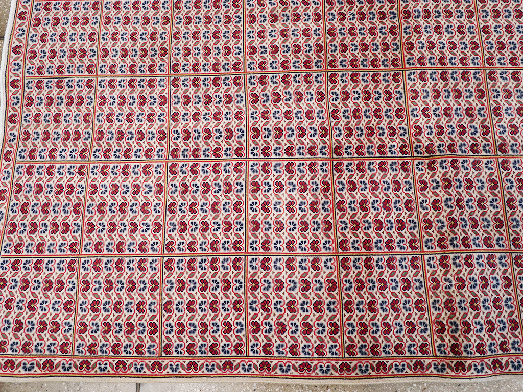 Vintage Persian Kashan Room Size Carpet, No.32118 - Gss