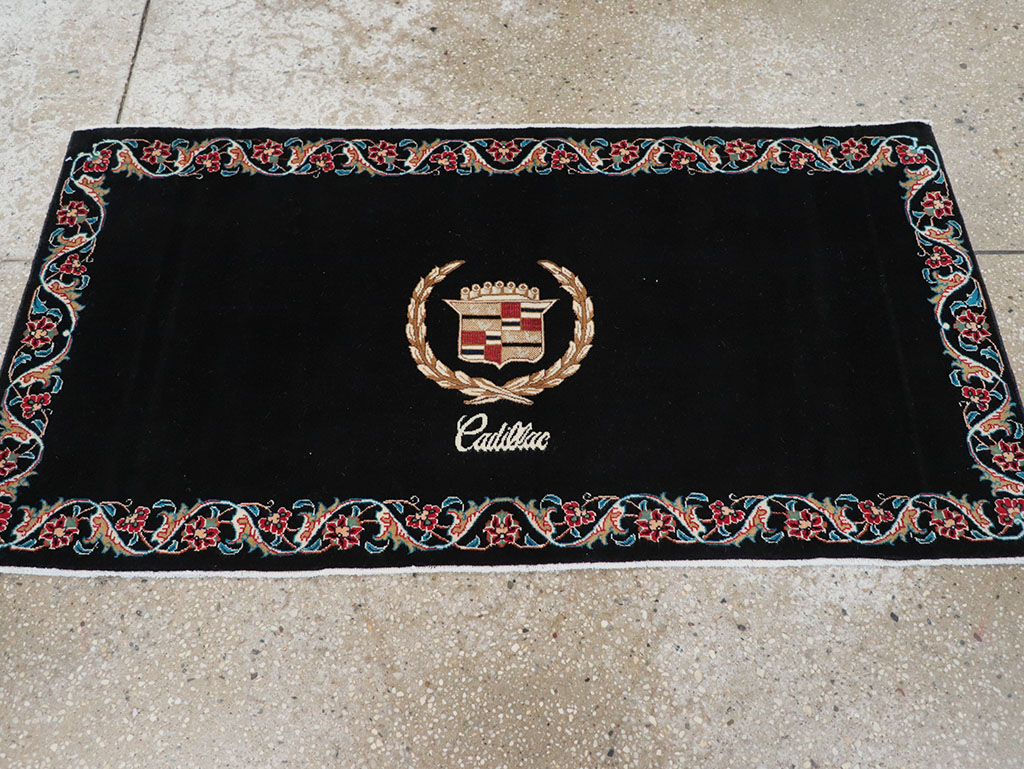 Vintage Persian Tabriz Pictorial Throw Rug, No.32125 - Gss