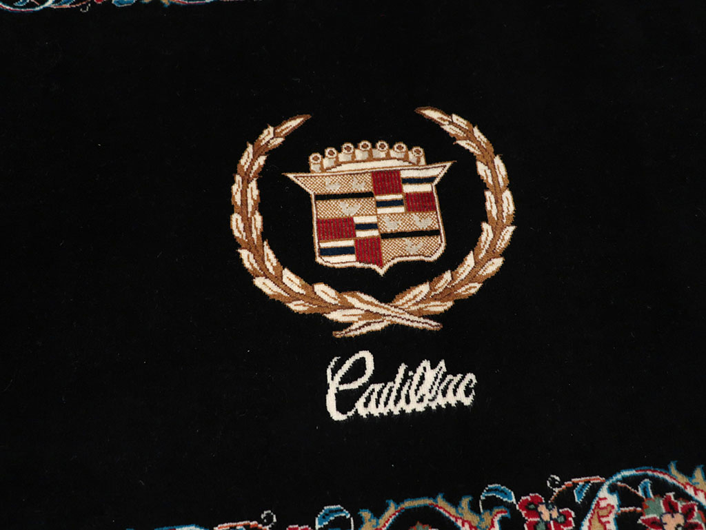 Vintage Persian Tabriz Pictorial Throw Rug, No.32125 - Gss