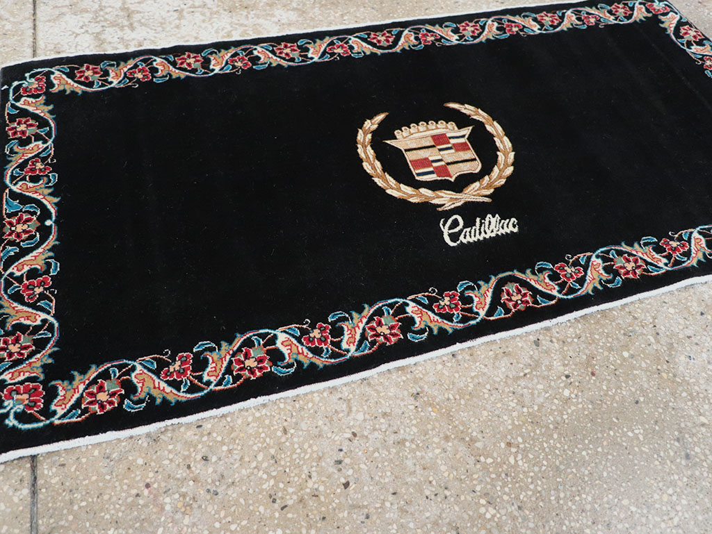 Vintage Persian Tabriz Pictorial Throw Rug, No.32125 - Gss