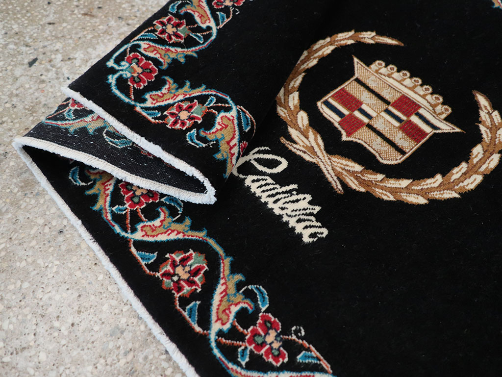 Vintage Persian Tabriz Pictorial Throw Rug, No.32125 - Gss