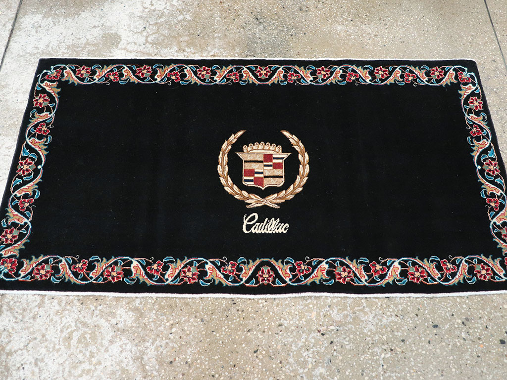 Vintage Persian Tabriz Pictorial Throw Rug, No.32126 - Gss