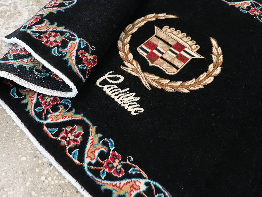 Vintage Persian Tabriz Pictorial Throw Rug, No.32126 - Gss