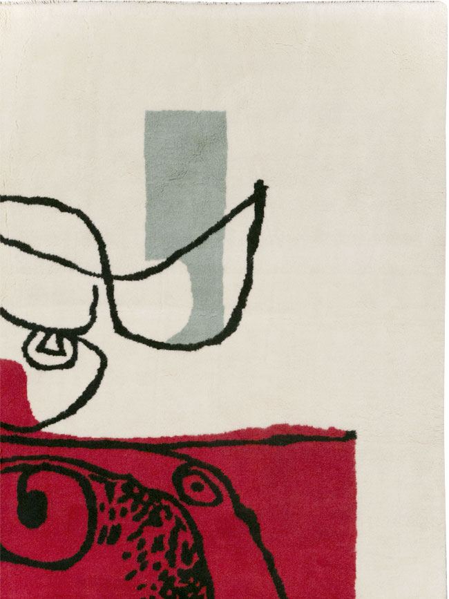 Modern Turkish Art Deco Carpet in the style of Le Corbusier, No.32136 - Gss