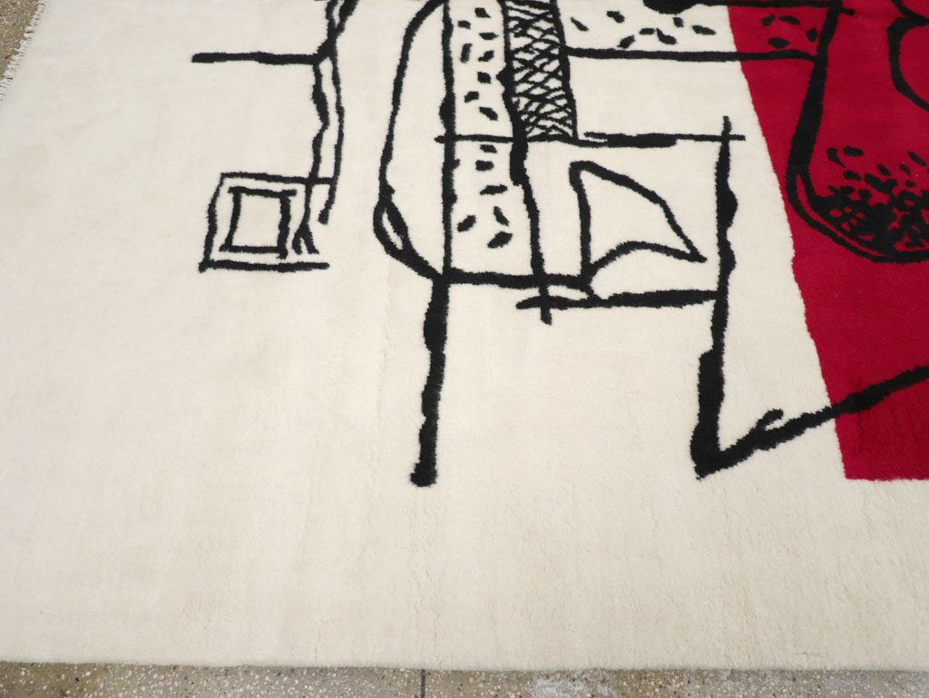 Modern Turkish Art Deco Carpet in the style of Le Corbusier, No.32136 - Gss