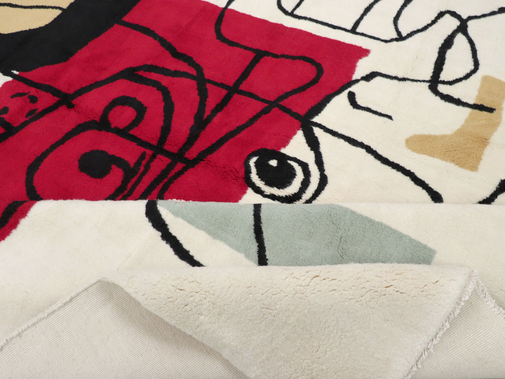 Modern Turkish Art Deco Carpet in the style of Le Corbusier, No.32136 - Gss