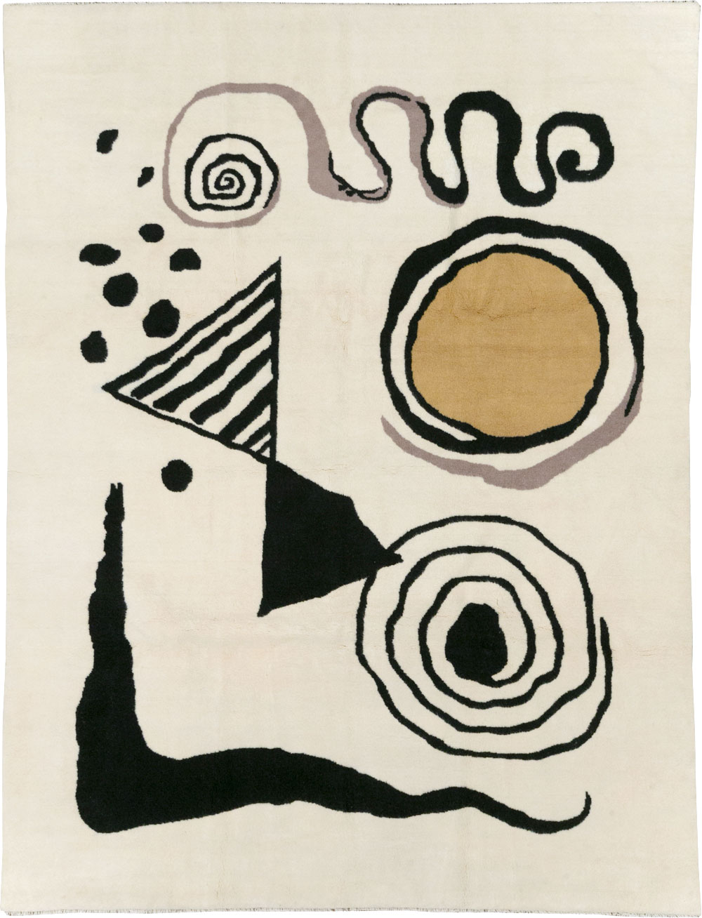 Modern Turkish Art Deco Carpet in the style of Alexander Calder, No.32138 - Gss