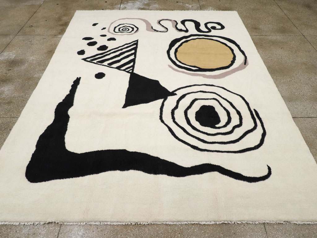Modern Turkish Art Deco Carpet in the style of Alexander Calder, No.32138 - Gss