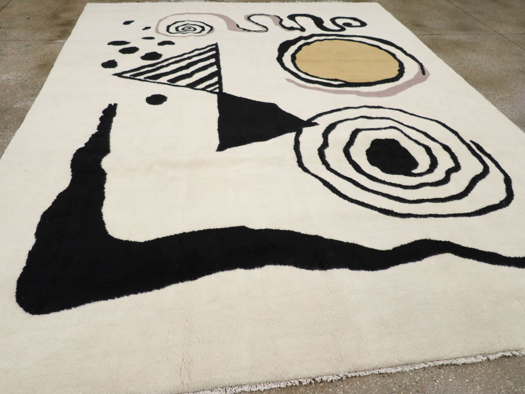 Modern Turkish Art Deco Carpet in the style of Alexander Calder, No.32138 - Gss